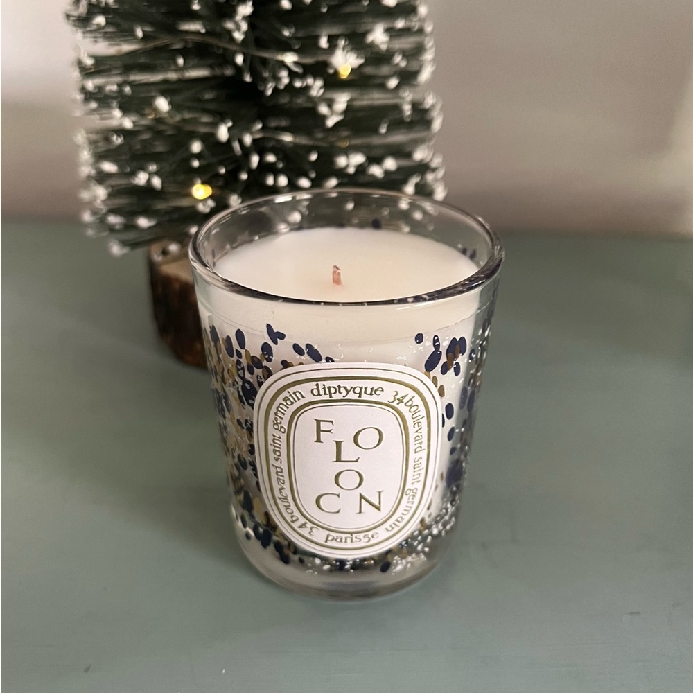 Diptyque 2021 limited edition Holiday Candle “Flacon” (musk & mimosa), 2.4 oz